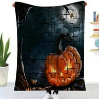 Halloween Dekorativni pokrivač-trik-ili tretira pokrivač za spavaću sobu dnevni boravak Dorm Home Decor,