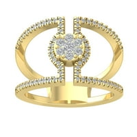 Araiya 14k žuti zlatni dijamantni svemirski prsten, veličina 5