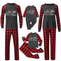 bvgfsahne božićne pidžame Porodični božićni podudarni setovi pidžama crvena za odrasle djeca za odmor