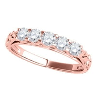Mauli dragulji za angažovanje prstenova za žene Carat Diamond Five kamene vjenčane trake prong 10K čvrstog