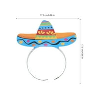 Široko obrubljene šeširne trake za glavu Meksička slamkana šešinska traka Mješani stil