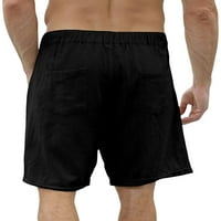 Muška vježba Atletska kratke hlače Čvrsta boja labave plaže Jogger Hlače sa džepovima za ljetnu odjeću