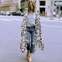 Bluze za žene Dressy Ležerne prilike Leopard Print Chiffon Kimono dugačak kardigan bluza šal labavi