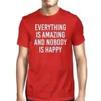 Sve zadivljujuće nikoga srećnog čovjeka crvene majice, duhoviti majica