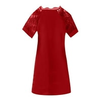 Business Ležerne haljine za žene Žene Stripe cvjetni ispis Haljina s kratkim majicama Boho Print haljina