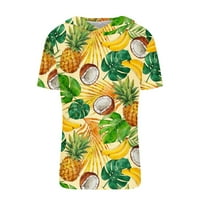 Muška ljetna havajska majica kratki rukav duksevi 3D tropsko tiskovina Ležerne prilike Labava odmor