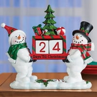 Ručno oslikani snjegović božićne odbrojavanje blokira figurice