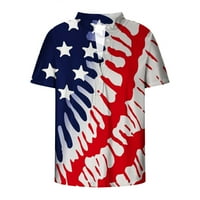 Clearice Muške košulje 4. jula Američka zastava Štampaj Teers Pulover Actither odjeća Kratki rukav majica
