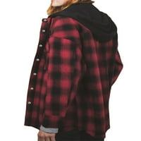 Seyurigaoka Ženska jakna za majicu Ležerne prilike Dugme s dugim rukavima dolje Kaput s kapuljačom s