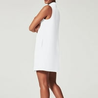 ManXivoo Dress haljina za žene Ljeto bez rukava bez rukava Casual Line Canness Haljina sa džepovima