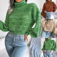 Xuan Binli Womens Turtleneck džemper Dugim rukavima Lagani pleteni džemper