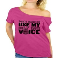 Neugodni stilovi Žene me ne čine da koristim svoju golf mamu glasovne grafike s vrhom ramena majica