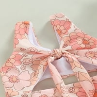 LAMUUSAA TODDLER Girls Ljeto jednodijelno kupaće kostime bez rukava cvjetni školjki print šuplje kupaći