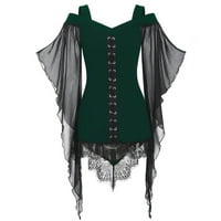 Meichang Plus Veličina veštica Cosplay kostim Gotska odjeća Renesansna haljina Žene Čipke Punk Gothic