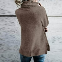 Chunky Turtleneck džemperi za žene zimsko toplo s dugim rukavima pletene pulover Duks casual labavo