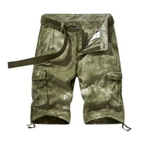 Penskeiy muške kratke hlače Cargo Men Casual Solid patentni zatvarač Multi-džepni obrezani teretni kratke