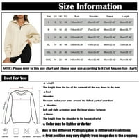 MLQIDK džemperi za žene Trendy prevelizirani polu zatvaranje dugih rukava s dugim rukavima četvrtina