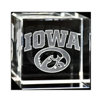 Iowa Hawkeyes Athletic Logo 2.3 Laserska urezana kristalna kocka