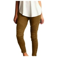 Pantri hlače za žene ženske plus veličine široke pantalone za noge žene pamučne pantalone kaki, 2xl