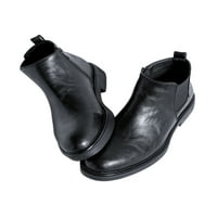 Muškarci Haljina cipele Elastična gležnjača bočana bočna zip kože Čelsi čizme Muški poslovni ne klizanje