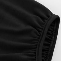 Yubatuo ženski vrhovi ženski povremeni modni patentni zatvarač V-izrez čvrste boje kratkih rukava za