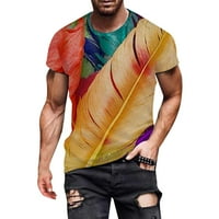 Hanxiulin Muška ljetna moda casual 3D digitalni print majica kratkih rukava