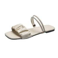 Ženske dame modne ležerne prilike čvrste otvorene platforme na nožnim sandukama Sandale cipele za plažu Crne 6.7837