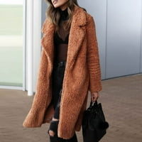 Ženski zimski kaput Ženska modna gornja utičnica Leopard Print Winter Thirt Udoban dugi rukav kaput