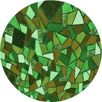 Ahgly Company u zatvorenom okruglom uzorkovima tamne šumske tepihe zelene površine, 6 'okruglo