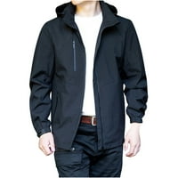Muška jakna za puffer Jesen Tanak pričvrsni patentni zatvarač Čvrsto kolor radne odjeće sa džepovima