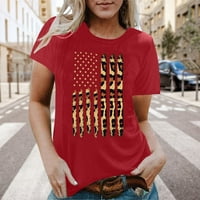Majice FVWitlyh za žene G ruhave košulje za ženske majice O vrat Party Basic Top The Majice Ženske vrhove