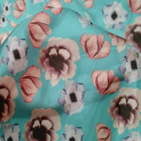 Onuone svilena tabby tirkizna plava tkanina cvjetna ploča za cvijeće DIY odjeća prekriva tkanina za