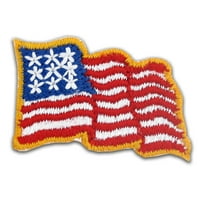 Mahanje američkom zastavom vezene naljepnice
