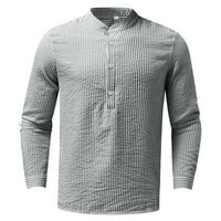 Advoicd muške prugaste košulje casual majice s kratkim rukavima s majica Arktičke hladne majice za muškarce