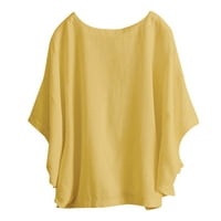 FVWitlyh Band T majice Ženske plus veličine vrhovi kratkih rukava V izrez Tunika cvjetni aniaml bluze