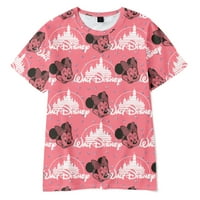 Mickey Minnie Funny grafički grafički vrat opuštena fit majica Majica i mladi, šareni mikseke mouse