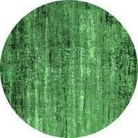 Ahgly Company u zatvorenom okrugli orijentalni smaragdni tepih za zelenu industrijsku površinu, 7 'krug