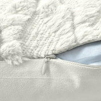 Bacanje jastuka 18x18, van bijelog ukrasnog jastučnog jastuka navlaka s baršunaste luksuzne meke plišane