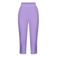 Pamučne joge hlače za žene, kapri hlače za žene casual ljetni joga haljina Capris Rad atletske golf