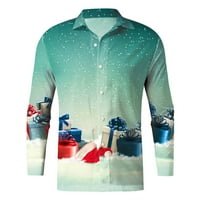 Muški modni vrhovi Casual Jesen Winter s dugim rukavima 3D tiskane majice Top bluze