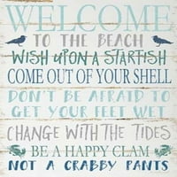 Dobrodošli u plakat na plaži Ispis Jennifer Pugh