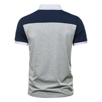 Košulje za muškarce Šivanje ljetne majice reverl majice s kratkim rukavima od trobojnih muških bluzi