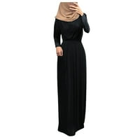 Maxi haljine za žene kaftan abaya haljina V-izrez dugih rukava sa samom tima za tih dugih rukava Flowy maxi haljina