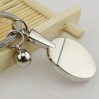 DEYUER PINGPONG bal kuglični stolni tenis reket Keychain automatskog ključa za ključeve ukras prsten