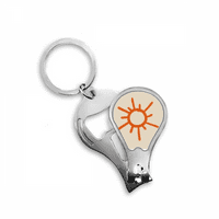 Ručno slikanje Narančasta Sun Sunshine nokat za rezanje prstenaste rezač Ključ za ključeve lančane makaze
