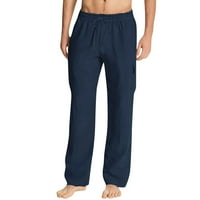Muške hlače casual workout jogging trčanje pune boje pantalone dugi bočni džepovi za vuču pantne pantne
