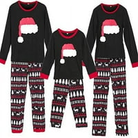 Porodica koja odgovara Božićni pladnik Pajamas Spavaće odjeće Set dugih rukava Top hlača Pulover Dukserska