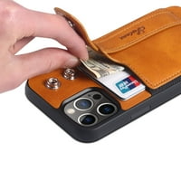 iPhone Pro Case Case Novčanik, iPhone PRO MA novčanik s držačem kartice, kožna kutija za karticu Chickstand