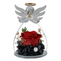 Angel besmrtni cvjetni stakleni poklopac Ornament staklo poklopac Ornament zaljubljenih DAN Rose Ornament