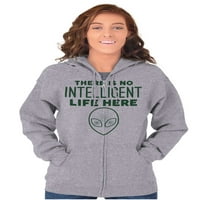 Smiješni vanzemaljci NLO vjernici sarcastic zip up hoodie muške ženske brine za žene L